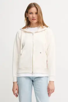 Joop! bluza culoarea bej, cu gluga, uni, 30048712 imagine