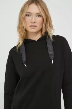 Joop! bluza femei, culoarea negru, cu gluga, neted imagine