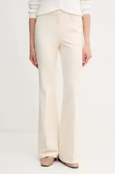 Joop! pantaloni culoarea bej, lat, high waist, 30047952 imagine