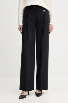 Joop! pantaloni culoarea bleumarin, lat, high waist, 30048839 imagine