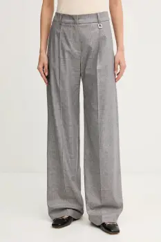 Joop! pantaloni culoarea gri, lat, high waist, 30047916 imagine