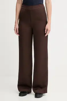 Joop! pantaloni culoarea maro, drept, high waist, 30048199 imagine