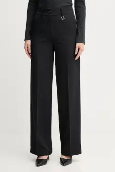 Joop! pantaloni culoarea negru, drept, high waist, 30047985 imagine