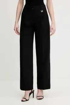 Joop! pantaloni culoarea negru, drept, high waist, 30100442 imagine