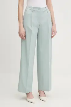 Joop! pantaloni culoarea turcoaz, lat, medium waist, 30100443 imagine