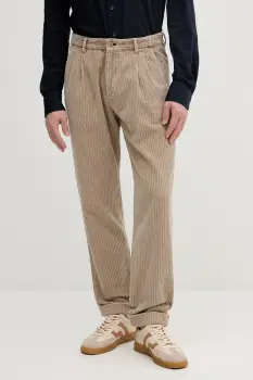 Joop! pantaloni de catifea cord culoarea bej, drept, 30043857 imagine