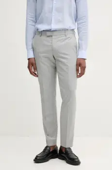 Joop! pantaloni de lana barbati, culoarea gri, cu fason chinos, 30046591 imagine