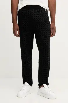 Joop! pantaloni de trening din bumbac culoarea negru, cu imprimeu, 30047446 imagine