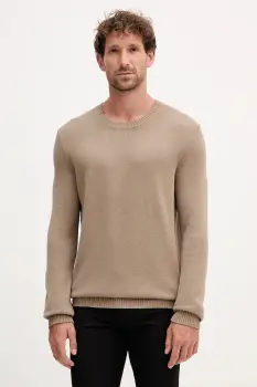 Joop! pulover de bumbac culoarea bej, light, 30046902 imagine