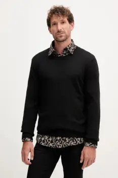 Joop! pulover de bumbac culoarea negru, light, 30046902 imagine