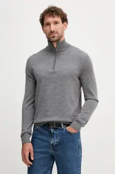 Joop! pulover de lana culoarea verde, light, cu turtleneck imagine