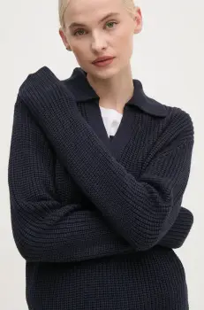 Joop! pulover de lana femei, culoarea albastru marin, calduros, 30043659 imagine