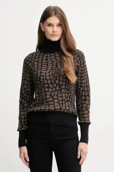 Joop! pulover din amestec de lana culoarea maro, light, cu guler, 30048423 imagine