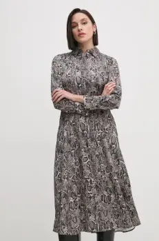 Joop! rochie culoarea bej, midi, evazati, 30045429 10018881 imagine