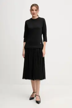 Joop! rochie culoarea negru, midi, evazati, 30047770 imagine