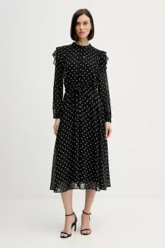 Joop! rochie culoarea negru, midi, evazati, 30100092 imagine