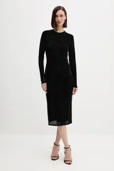 Joop! rochie culoarea negru, midi, mulata, 30048292 imagine