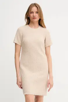 Joop! rochie din lana culoarea bej, mini, drept, 30047956 imagine