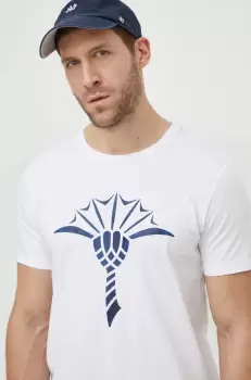 Joop! tricou din bumbac barbati, culoarea alb, cu imprimeu imagine