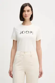 Joop! tricou din bumbac culoarea bej, 30100842 imagine