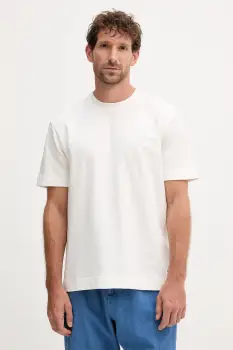 Joop! tricou din bumbac culoarea bej, uni, 30042457 imagine