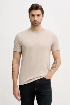 Joop! tricou din bumbac culoarea bordo, uni, 30045539 imagine