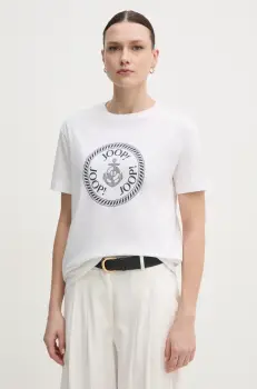 Joop! tricou din bumbac femei, culoarea alb, 30046219 imagine