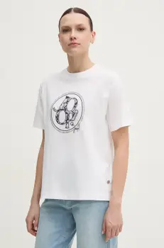 Joop! tricou din bumbac femei, culoarea alb, 30046236 imagine