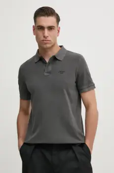 Joop! tricou polo barbati, culoarea gri, neted, 30045619 imagine