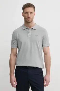 Joop! tricou polo barbati, culoarea gri, neted, 30045619 imagine