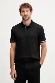 Joop! tricou polo culoarea negru, uni, 30046012 imagine