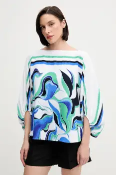 Joseph Ribkoff bluza culoarea alb, cu imprimeu, 252085 imagine