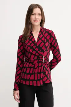 Joseph Ribkoff bluza culoarea bordo, cu imprimeu, 253139 imagine