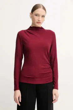 Joseph Ribkoff bluza culoarea bordo, uni, 254162 imagine
