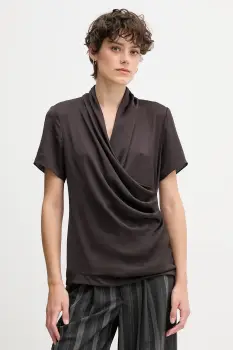 Joseph Ribkoff bluza culoarea maro, uni, 253237F25 imagine