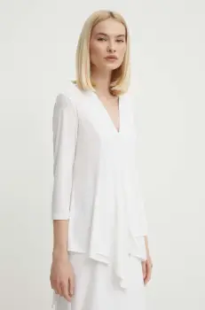 Joseph Ribkoff bluza femei, culoarea alb, neted, 161066 imagine