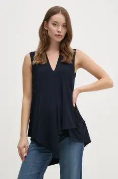 Joseph Ribkoff bluza femei, culoarea albastru marin, neted, 161060 imagine