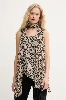 Joseph Ribkoff bluza femei, culoarea bej, cu imprimeu, 252155 imagine