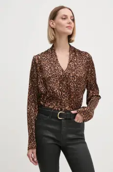 Joseph Ribkoff bluza femei, culoarea maro, modelator, 244253 imagine