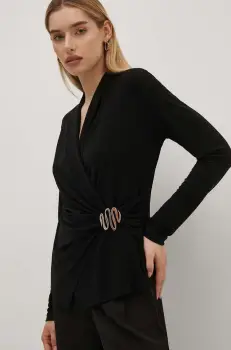 Joseph Ribkoff bluza femei, culoarea negru, cu imprimeu, 243152 imagine