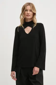 Joseph Ribkoff bluza femei, culoarea negru, neted, 243064 imagine