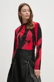 Joseph Ribkoff bluza femei, culoarea rosu, modelator, 244233 imagine