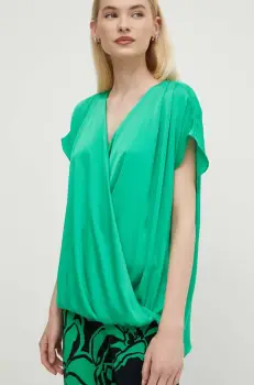 Joseph Ribkoff bluza femei, culoarea verde, neted, 241278 imagine