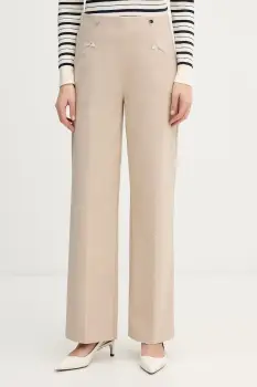 Joseph Ribkoff pantaloni culoarea bej, lat, high waist, 261040 imagine