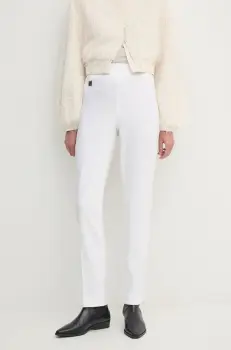 Joseph Ribkoff pantaloni femei, culoarea alb, mulata, high waist, 144092 imagine