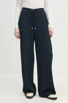 Joseph Ribkoff pantaloni femei, culoarea albastru marin, lat, high waist, 251293 imagine