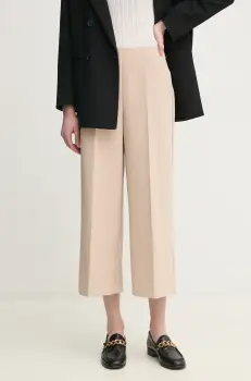 Joseph Ribkoff pantaloni femei, culoarea bej, fason culottes, high waist, 251265 imagine