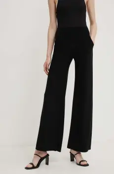 Joseph Ribkoff pantaloni femei, culoarea negru, evazati, high waist, 161096 imagine