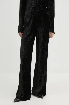 Joseph Ribkoff pantaloni femei, culoarea negru, lat, high waist, 244157 imagine