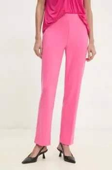 Joseph Ribkoff pantaloni femei, culoarea roz, drept, high waist, 143105S25 imagine